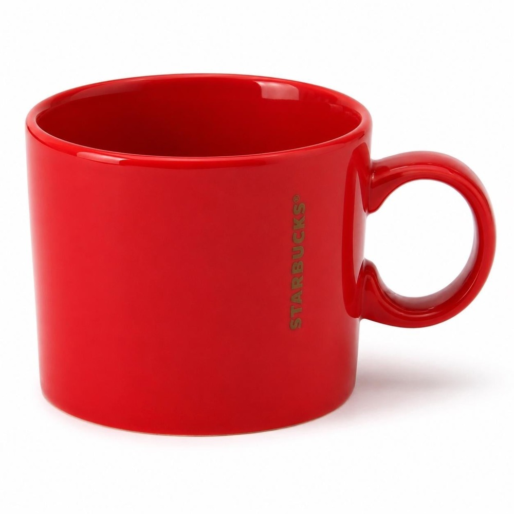 Starbucks 2017 Holiday Red Mug 12 oz Retired Discontinued Ceramic Coffee Cup
